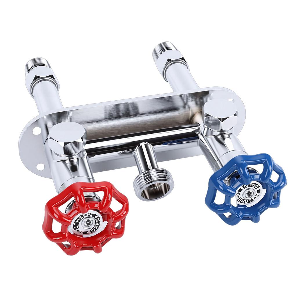 Grifo de Agua Sin Escarcha 3/4 Macho GHT Latón Antihielo Grifo de Agua Caliente Fría para Exteriores