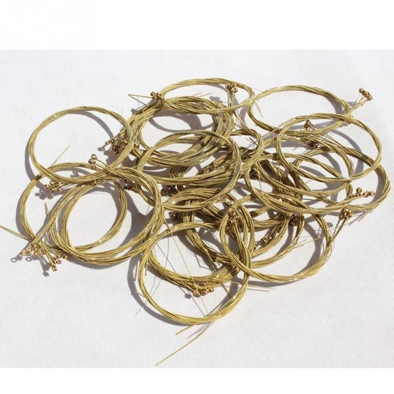 6 Pcs/set  2018 Newest Acoustic Guitar Steel Strings Gauge Set of Wooden Guitar Guitar Strings  Brass