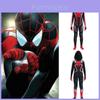 Fantasia Cosplay Homem-Aranha Preto Macacão com Capuz Halloween Carnaval Role Play Para Crianças e Adultos