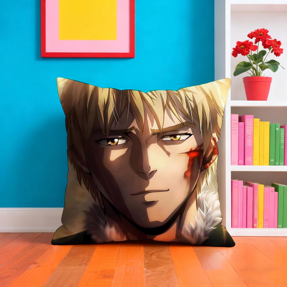 VVinland ANIME SSaga Pillow Case Pillow Case Plush Fabric Soft Double Sided Print Home Sofa High Quality Cushion