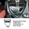 3pcs Carbon Fiber Manual Transmission Gear Shift Panel Cover For BMW 6 E63 E64