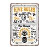 Bee Series Metal Tin Sign Wall Decor 20x30cm