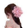 Sweet Flower Pearl Hair Clip For Women Mesh Gentle Elegant Fashion Pan Hair Shark Clip Temperament Girl Hair Accessories