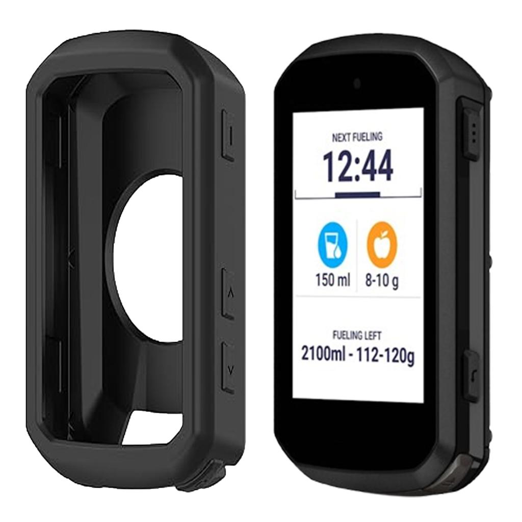 Lamshaw Silicone Case for Garmin Edge 850, 550 with 2 Glass Films, Premium Fabric, Scratch-Resistant Cover, Lightweight, Anti-Scratch, Compatible