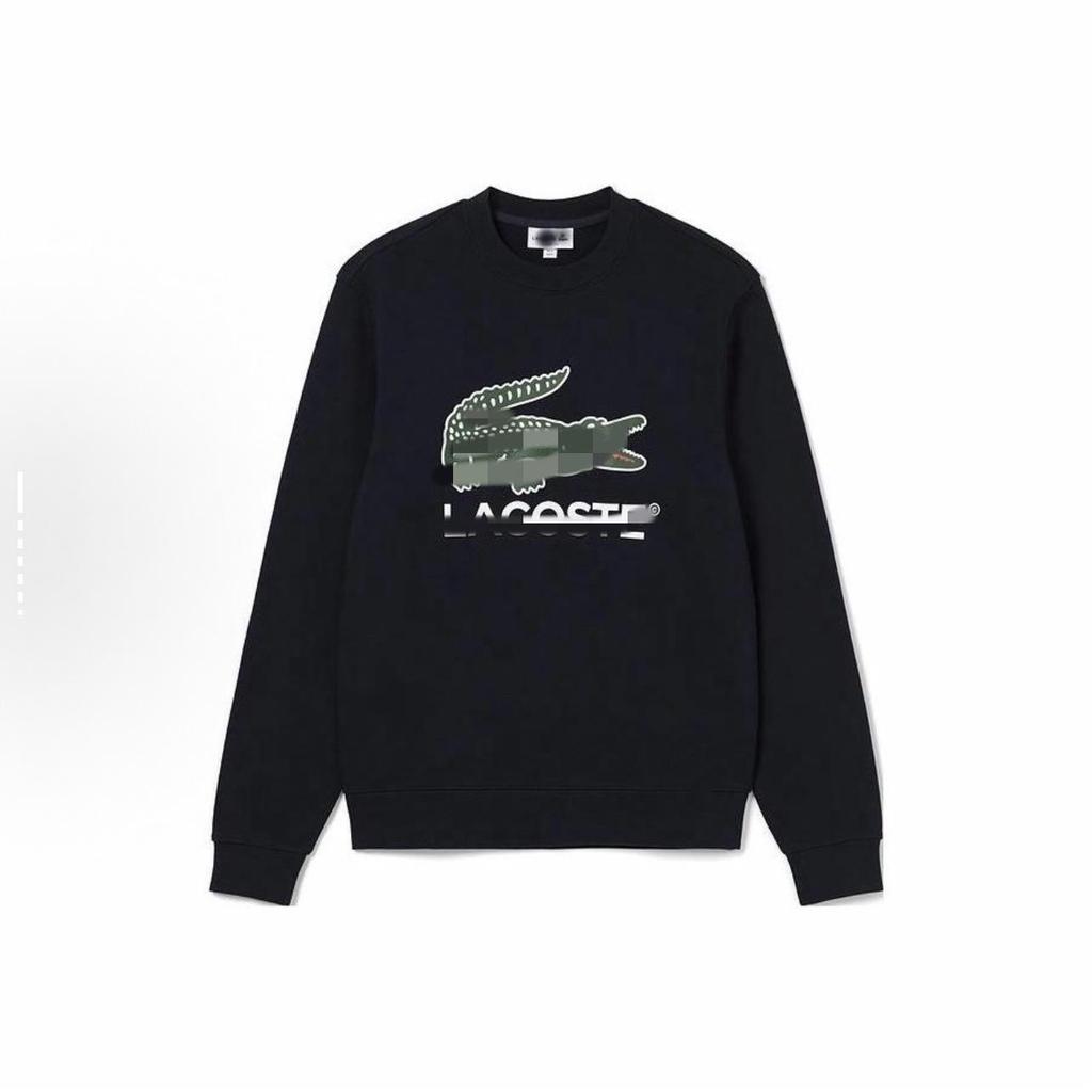 Men's Cross-Border Fish Logo Sweatshirt - Casual Cotton Round Neck