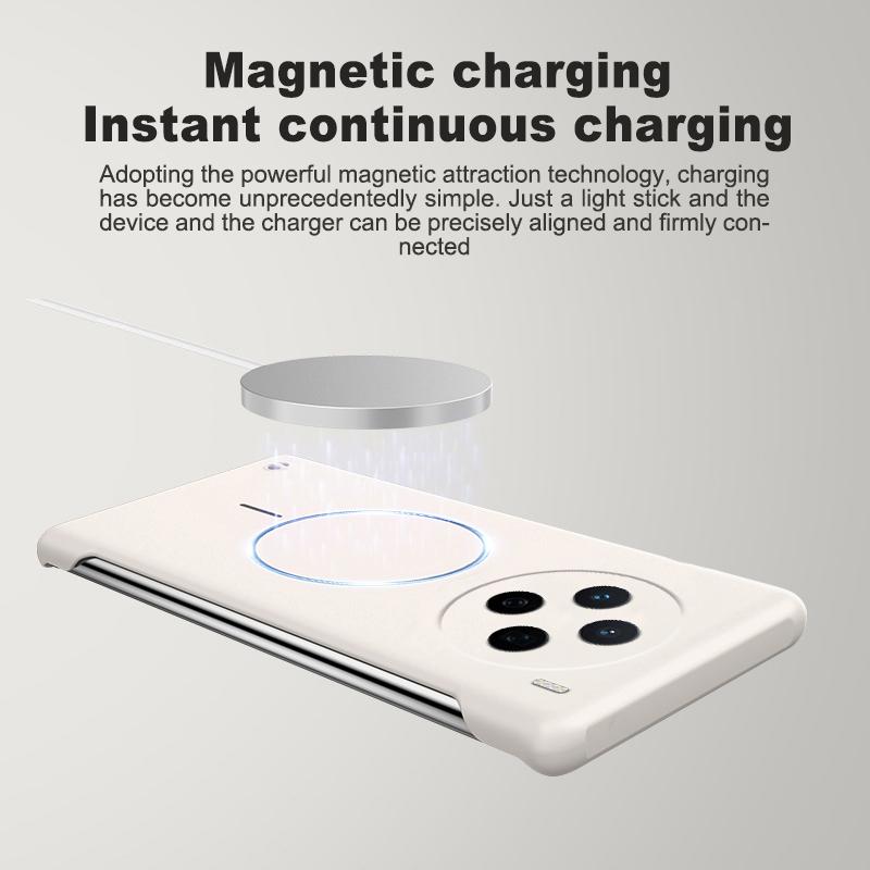 Ultra Thin PC Matte Frameless Case For Magsafe Vivo X200 Pro Mini X200S X100S X100 Ultra Pro Magnetic Shockproof Cover