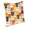 Luxury Maneki Neko Waving Sofa Cushion Cover Soft Lucky Cat Japanese Charms Throw Pillow Case Home Decorative Pillowcase