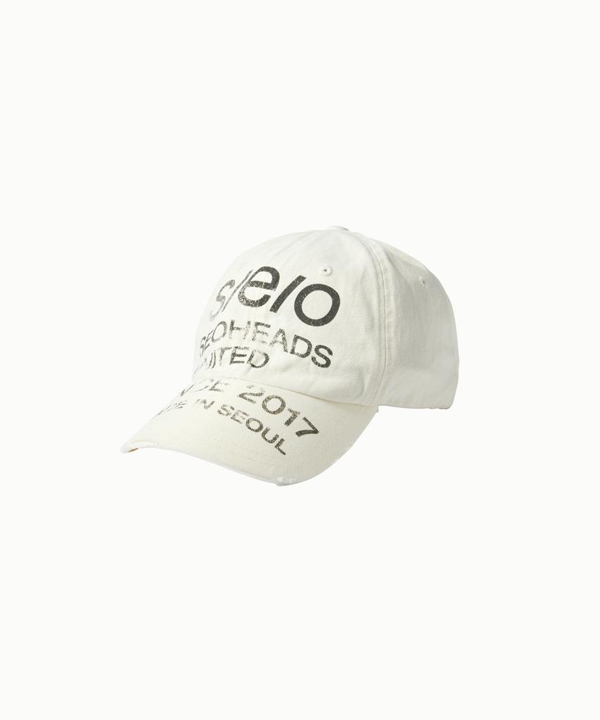 SIO Distressed Vintage Cap Ecru