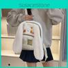 Girl Lopunny Plush Cartoon Backpack With Collapsible Storage And Pattern Cartoon