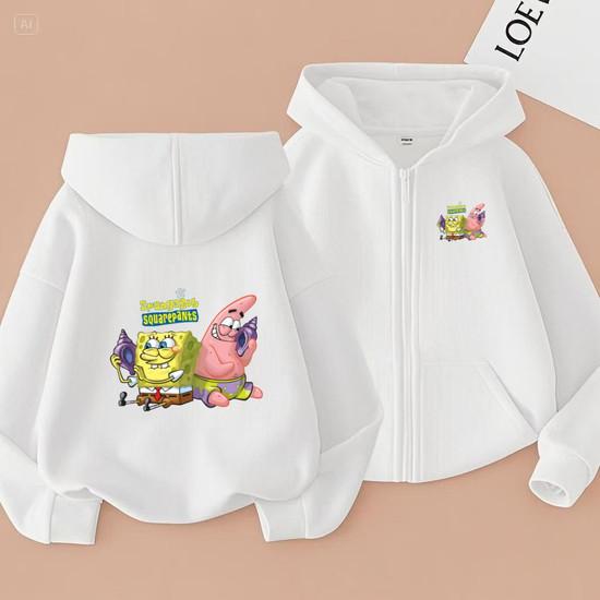 Kids Cardigan Sweatshirt Girls Boy 3-12 Years Hoodie Zipper Style Popular Anime Print Sports Casual Fashion Loose Coat Clothing