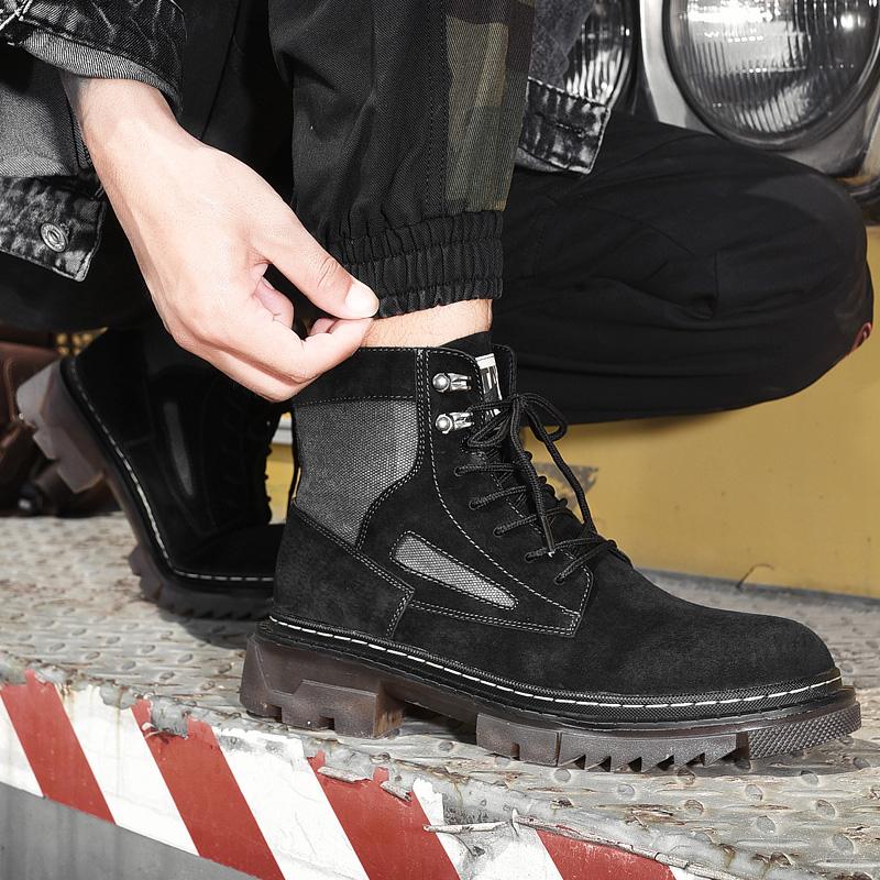 Spring Autumn Mens Boots Vintage Men Casual Shoes Outdoor Ankle Boots Fashion Shoes Motorcycle Suede Boots Male Comfortable Shoe