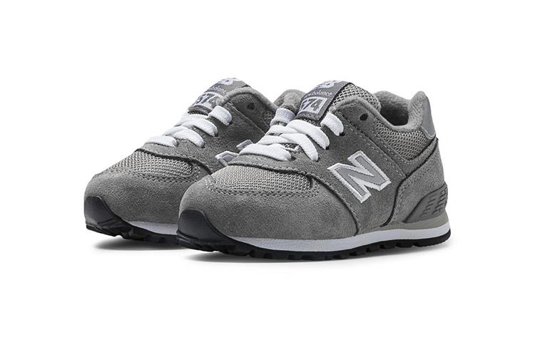 New Balance Cushioning Abrasion Resistant Breathable Low top Toddler Shoes Gray Infant And Toddler KL574GSI