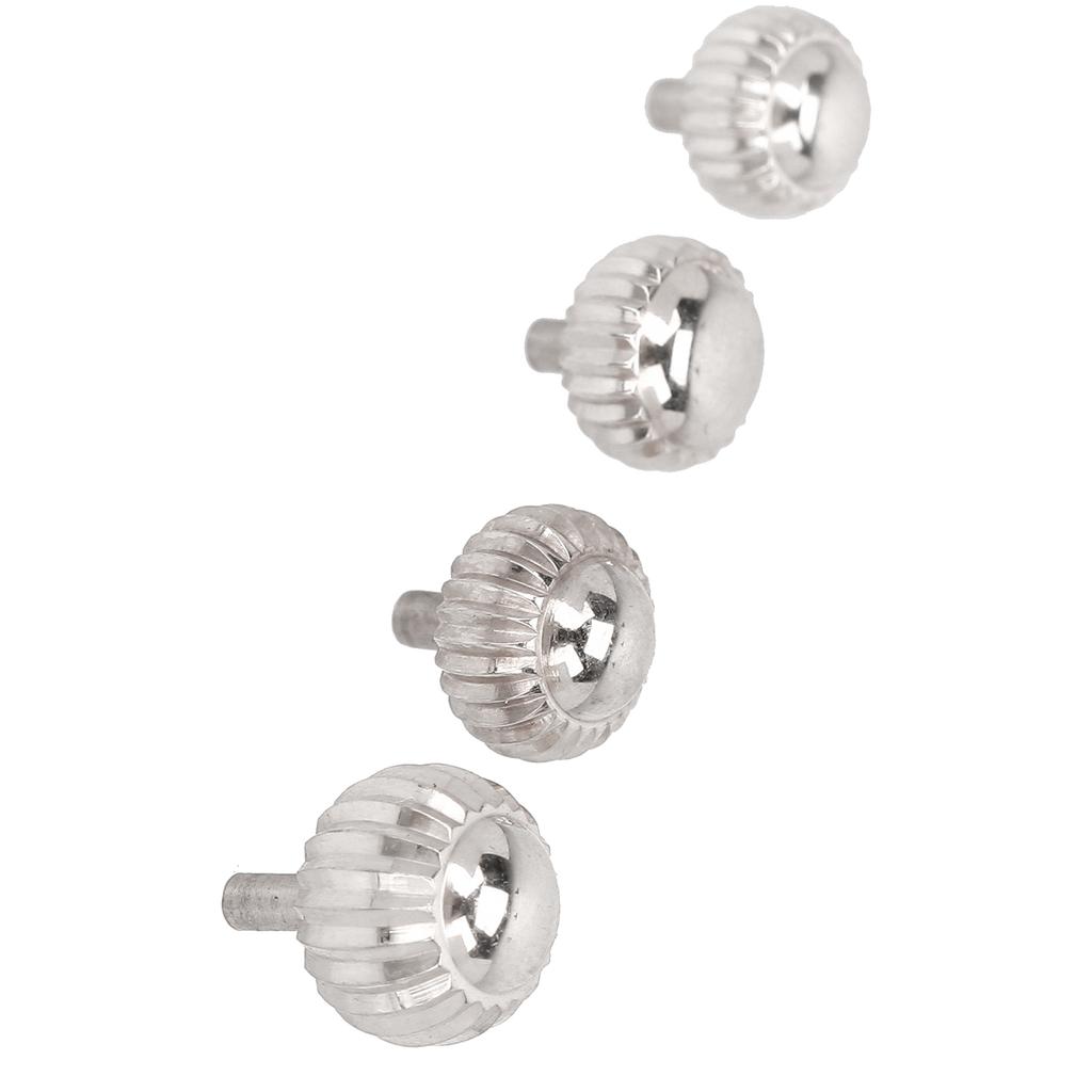 4Pcs Watch Crown Parts Easily Use Various Sizes Wear Resistant Wrist Watch Crown Replacement for Watch Repairer