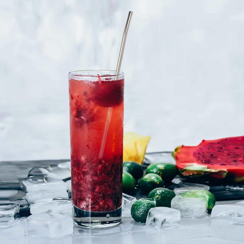 Detachable Filter Straw Spoon Stainless Steel Tea Filter Yerba Mate Straw Reusable Bar Drinking Tools with Cleaning Brush