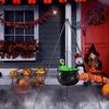 Halloween Decorations Witches Cauldron on Tripod for Yard Decorations Decorative Statues with String Light for Outdoor Indoor