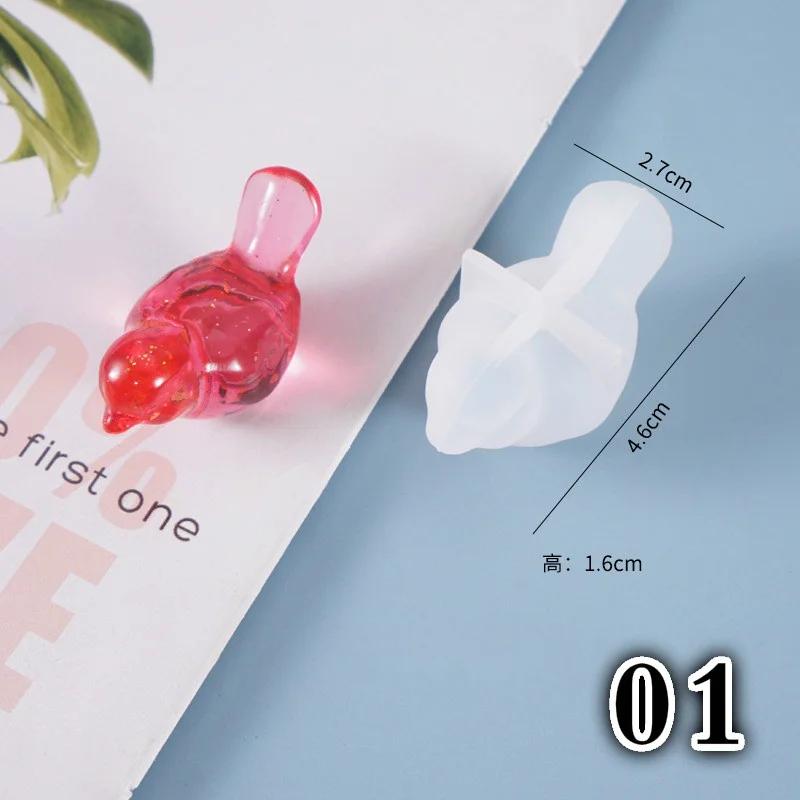 Transparent Silicone Mould Dried Flower Resin Decorative Craft DIY Three-dimensional Bird Mold Epoxy Resin Molds for Jewelry