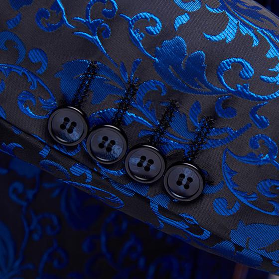 Sacouri Bărbați Costum Jacquard Culori Multiple Slim Bal Nuntă Costum pentru Performanță pe Scenă