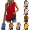 Damskie Topy Bez Rękawów Tank Henley na Lato Top dla Kobiet Codzienne Damskie Ubrania do Koszule dla Kobiet Stylizacje