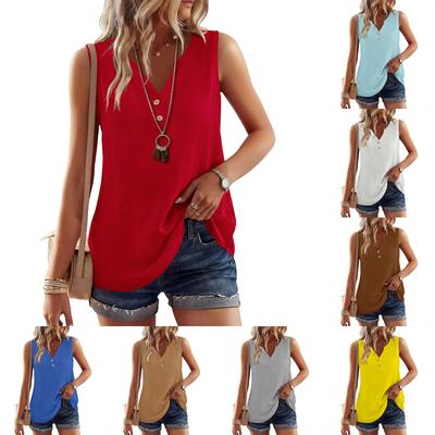 Damen Tops Ärmellos Henley Tank für Sommer Tops für Damen Lässige Damenbekleidung für Hemden für Damen Outfits
