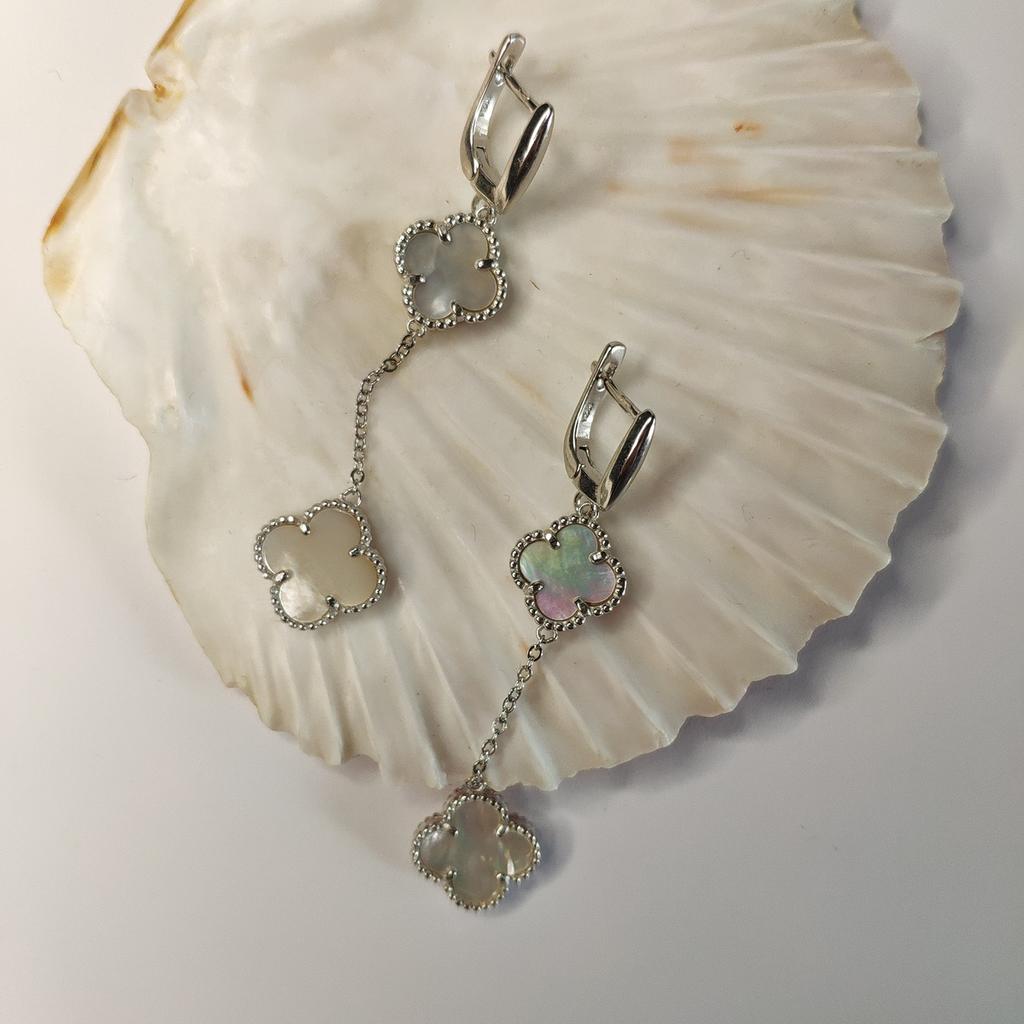 Silver Earrings with Natural Mother-of-pearl (2130352)