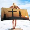 Christianity Buddhism Large Beach Towel Lightweight Pool Towels Quick Dry Bath Towel Ultra Soft Super Water Absorbent Pool Throw