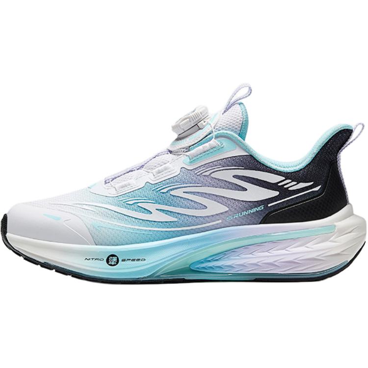 Anta Kids Resilient Technology No-Tie Rotating Buckle Rebound Lightweight Shock Absorption Low-Top Running Shoes Kids Running Shoes 322445516-2