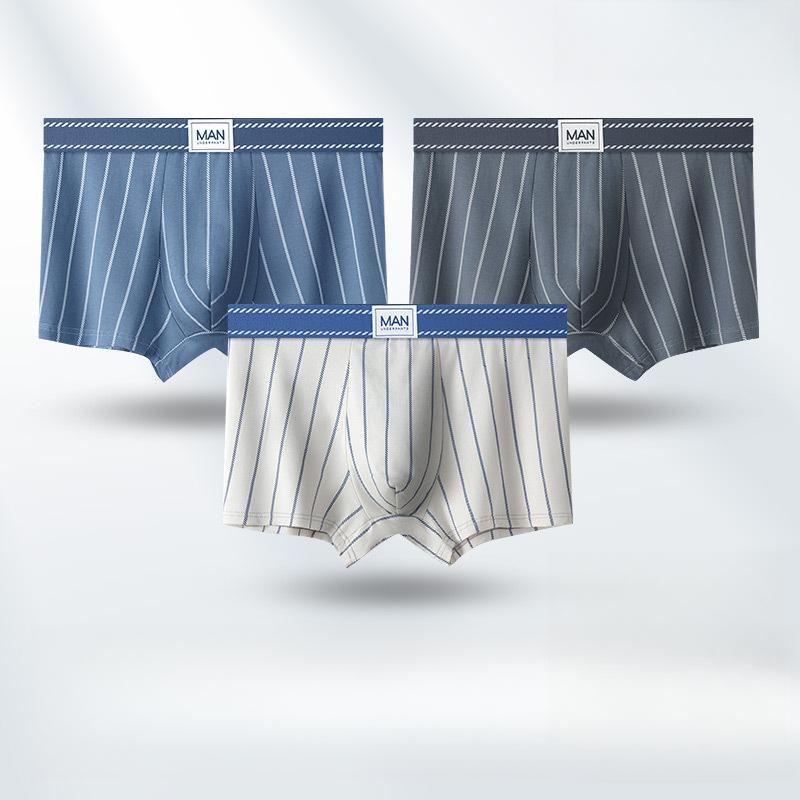 3 Stück Herren Unterwäsche Flache Ecke Hose Übergröße Atmungsaktiv Herren Unterwäsche Boxer Brief