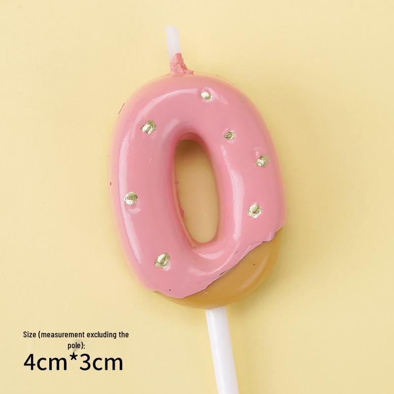 Розовые Шоколадные Глазурные Свечи-Цифры для Детского Дня Рождения