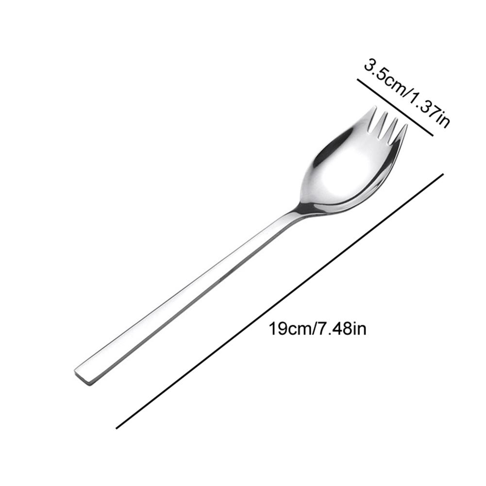10Pcs Spork Spoon Fork Cutlery Long Handle Flatware Utensil Set Multipurpose Portable Noodle Fork for Dessert Ice Cream Salad