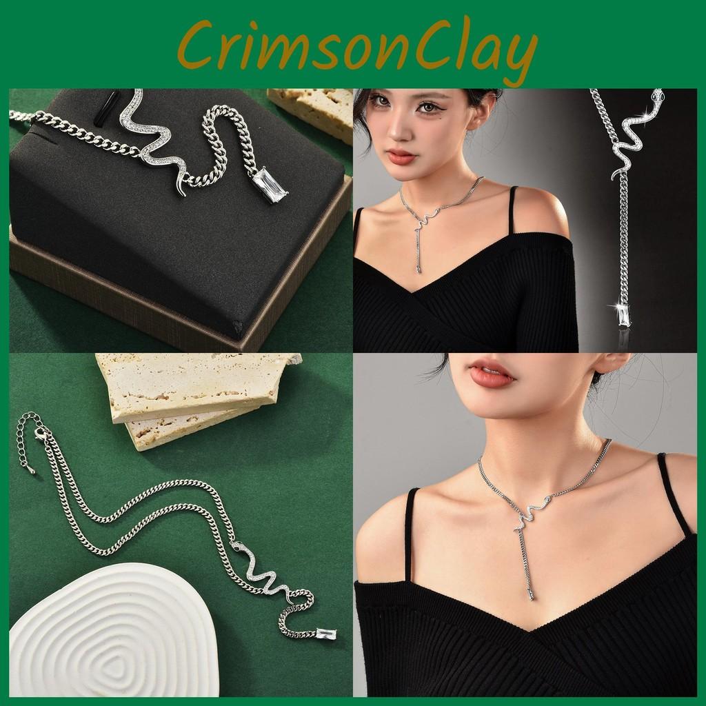 Chic Bone Snake Necklace For Women Modern Design With Mixed Gemstone Accents