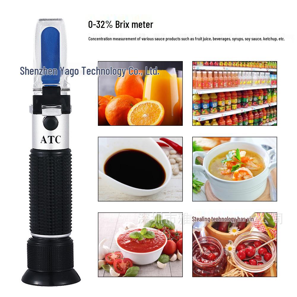Handheld Refractometer Brix Meter - 0-32% Easy Fruits Sweetness & Sugar Tester