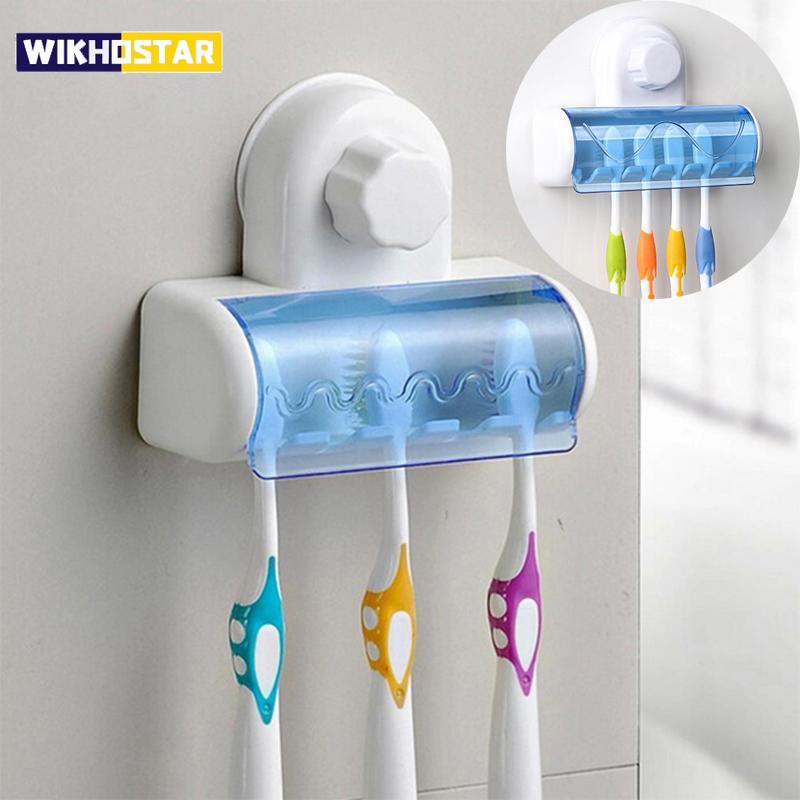 Suporte Escova De Dentes Com Dispenser - Montagem Parede, Para Banheiro