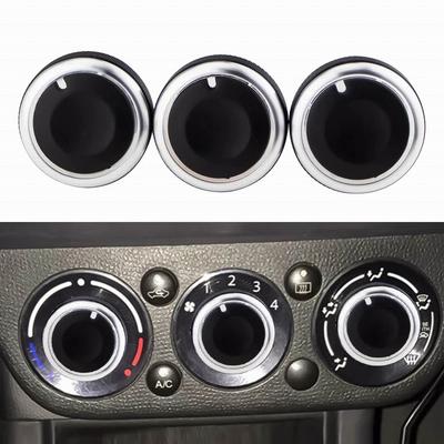 3pcs/set Air Conditioner Knob Aluminum Alloy AC Knob Heat Control Button for Toyota Corolla EX Black Accessories