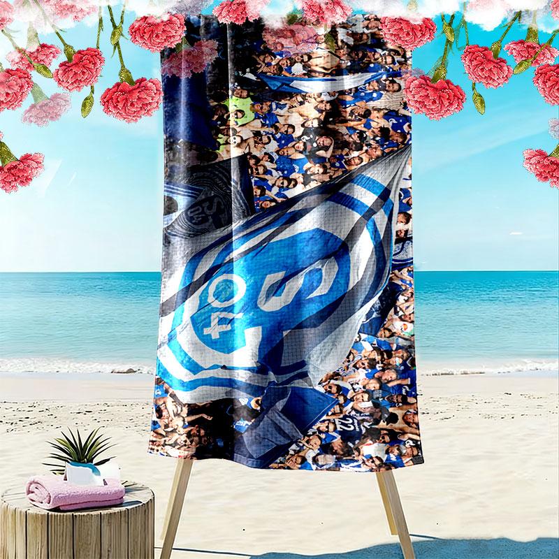 Asciugamano da Spiaggia con Stampa Schalke 04, Asciugamano Grande Morbido ad Asciugatura Rapida per Spiaggia Campeggio Nuoto