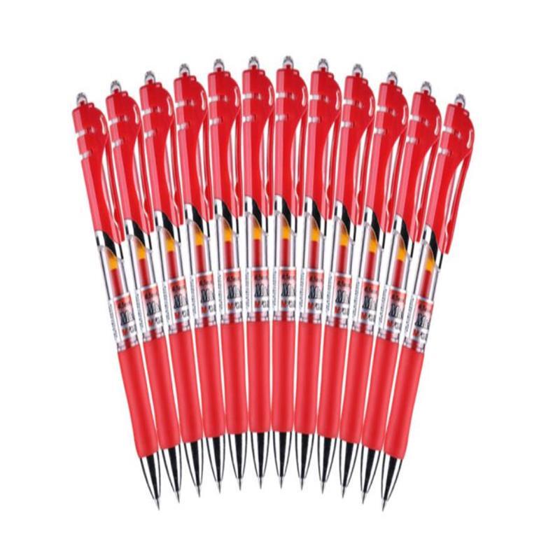 M&G K35 0.5mm Retractable Red Gel Pens, 12-Pack