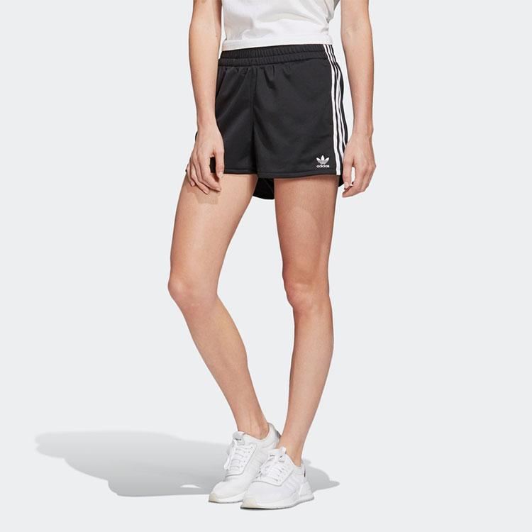 Adidas Originals Hot Girl Series 3 Stripes Shorts Small Logo Women Shorts Black FM2610