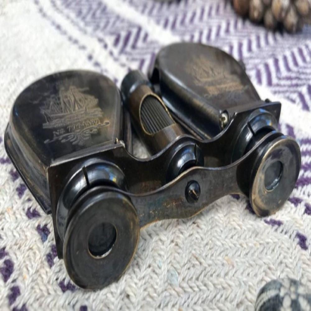 Vintage Mosiężny Luneta Szpiegowska Binokular – Ręcznie Robiony Antyczny Mosiądz, 10,16 cm