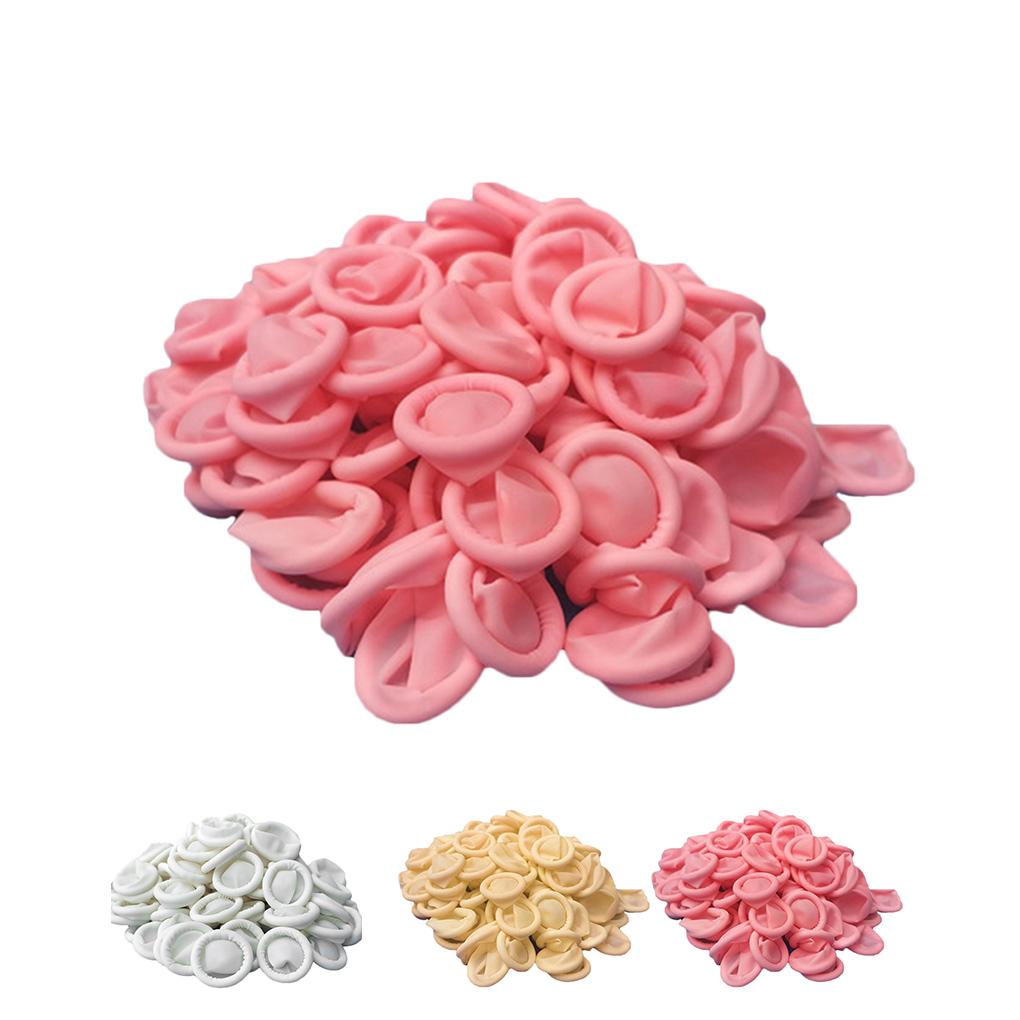 120 Stück Naturkautschukhandschuhe Fingerlinge Latex Fingerspitzschutz