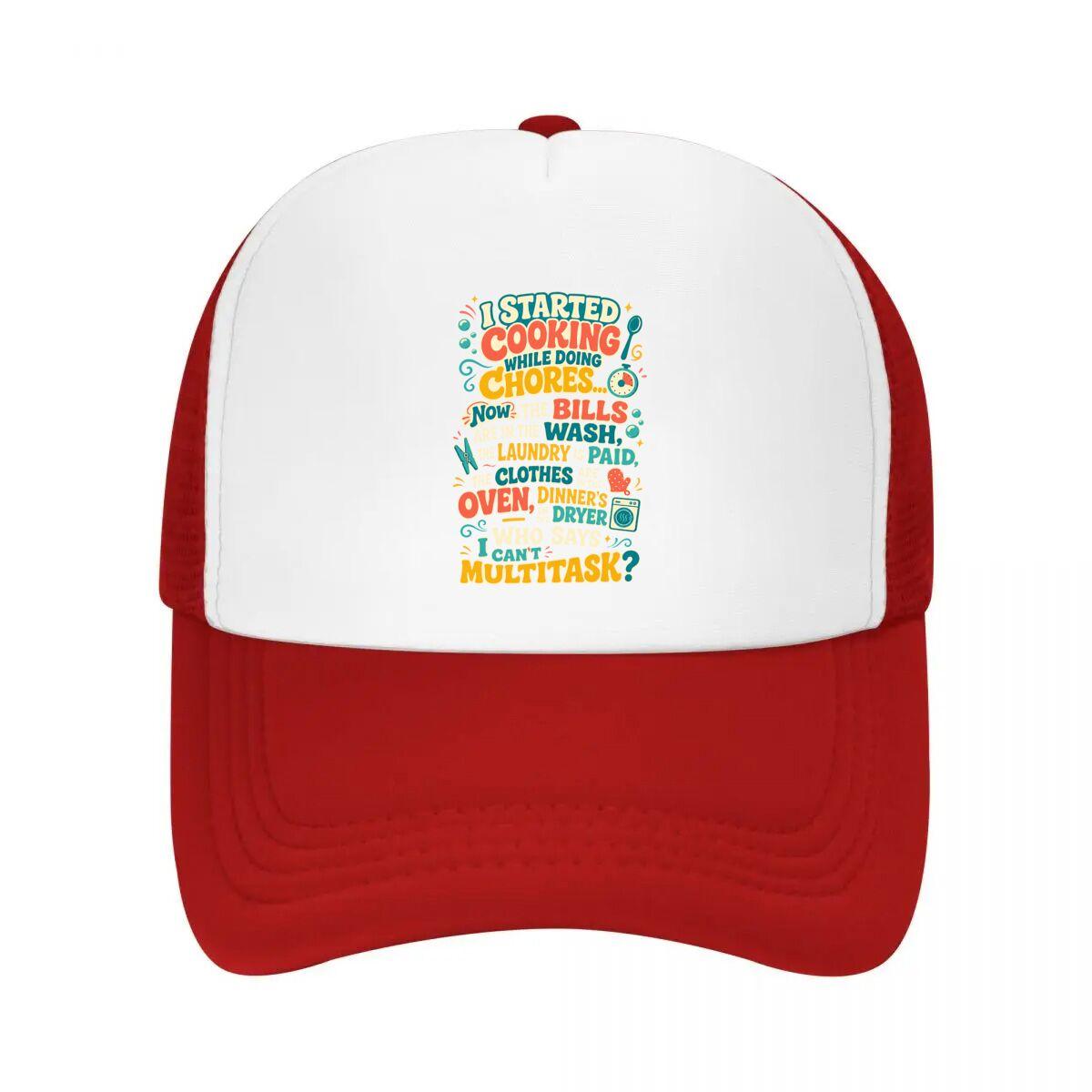Funny Laundry Kitchen Multitask Quot Mesh Baseball Cap Casual Hat Outdoor For Womens Unisex FeUnisex One Size