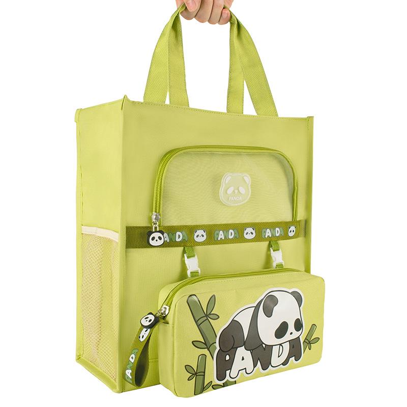 Panda A4 Kinder-Canvas-Tutorial-Tasche für Grundschüler