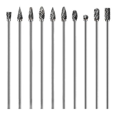 5/10Pcs Alloy Rotary Burrs Cylindrical Grinding Head Engineered for Precisions Machining High Hardness 3mm Shank