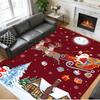 Christmas Printed Square Area Rug Soft Non Slip Floor Carpet For Bedroom Holiday Gift