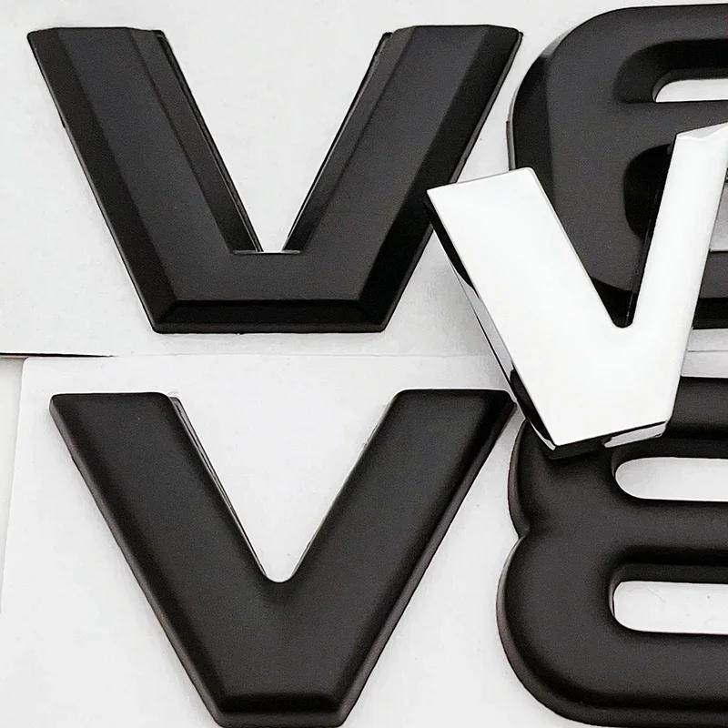 3D Metalinis V6 V8 Logotipas Automobilio Variklio Ekranas Emblema Ženklelis Lipdukai Dekoratyviniai Lipdukai Toyota BMW Benz Honda Mazda Automobilių Aksesuarai