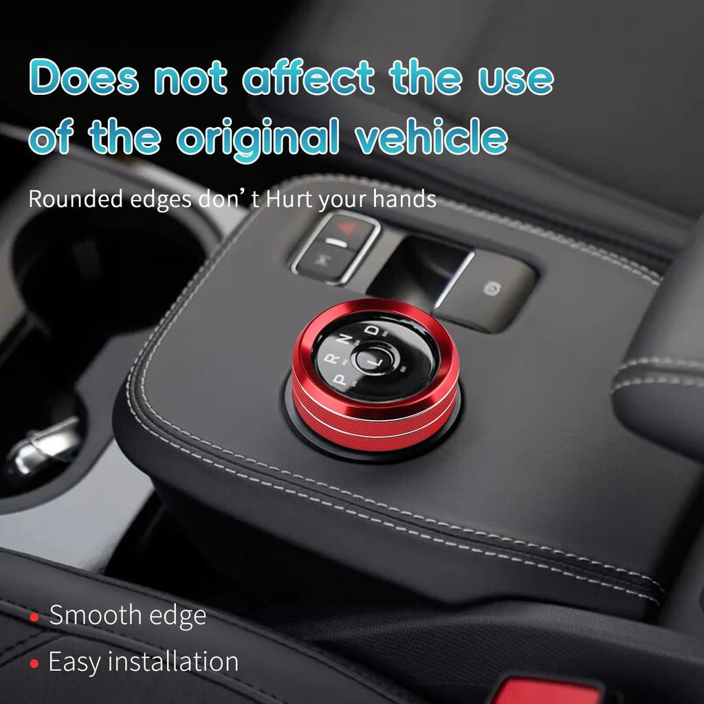 Auovo Volume Control Knob Cover Compatible with Ford Mustang Mach E Accessories 2024 2023 2022 2021 Mach-E Gear Shift Switch Knob Cover Ring Aluminum