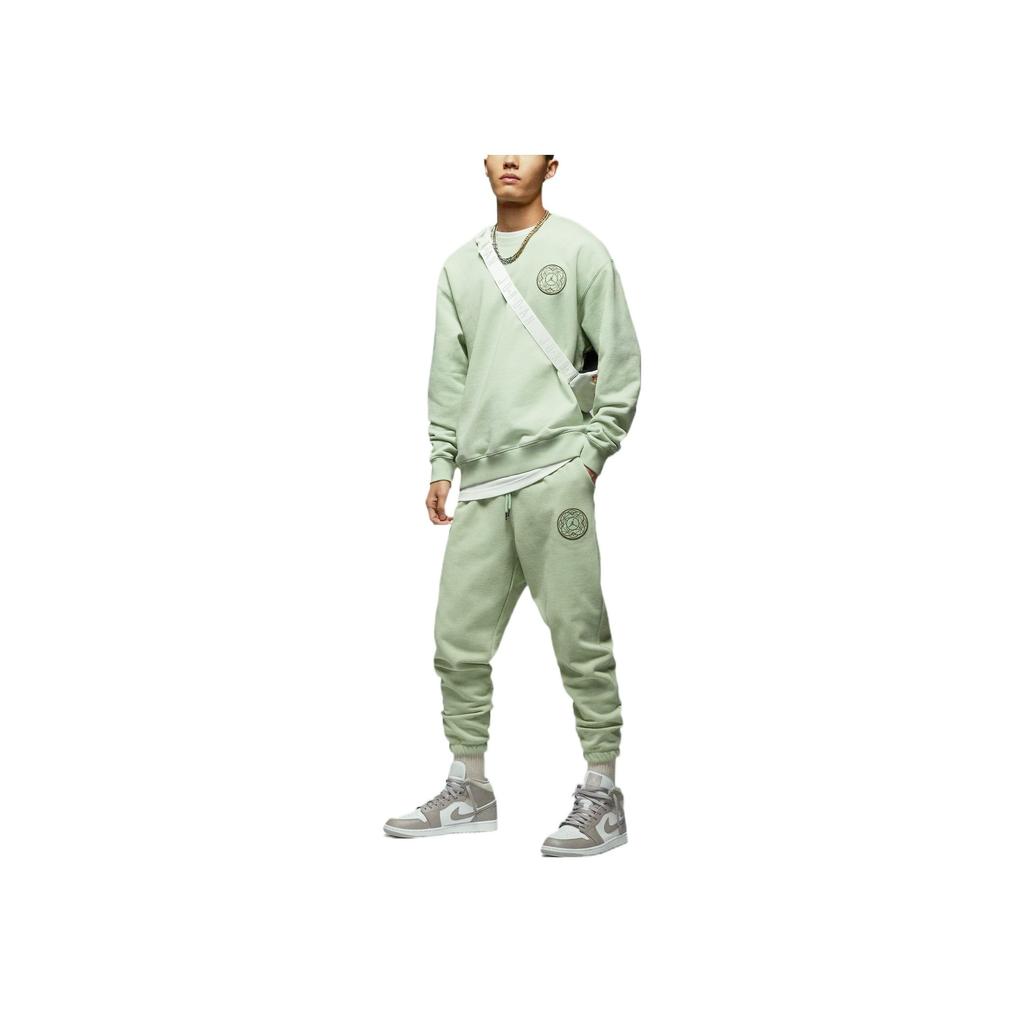 Jordan Embroidered Logo Crew Neck Sweatshirt Men Tops Green FJ1321-327