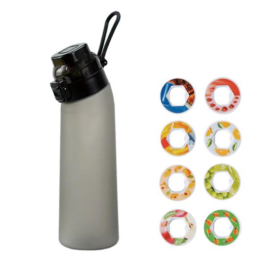 

Бутылка для воды 700 мл, герметичная, с соломинкой, 0 сахара, 0 калорий, бутылка для воды, ароматические капсулы с фруктовым ароматом серый