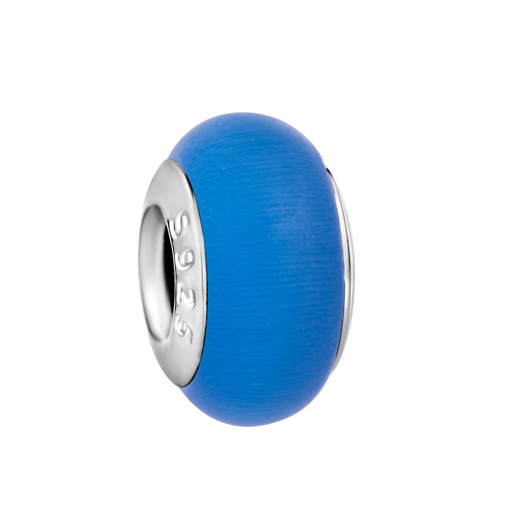 Trendy Copper Colorful Matte Murano Charm Fit Original Bracelet Cute Footprint Glass Beads Women Necklace Jewelry