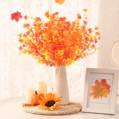 5 Teile/satz Herbst Künstliche Eukalyptus Farn Realistische Gefälschte Blume Pflanzen Halloween Thanksgiving Ernte Festival