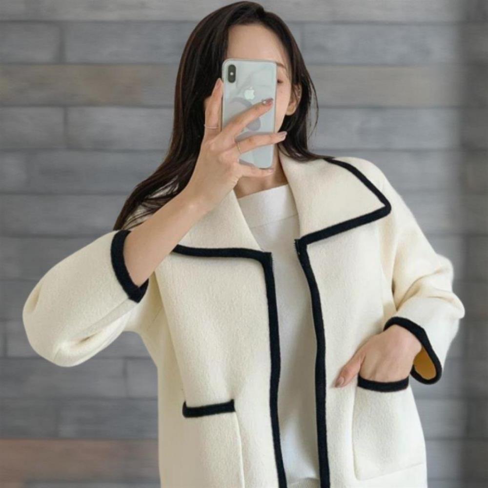 New ArrivalS Open Run Women S claSSic Color Block Pocket Big Collar Long Sleeve