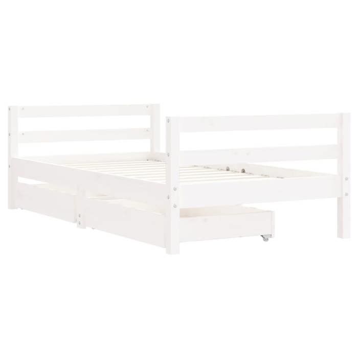 VidaXL Bed Frames for Children with Drawers, Single Bed with Headboard and Footboard, Bedroom Furniture, Scandinavian, 834445